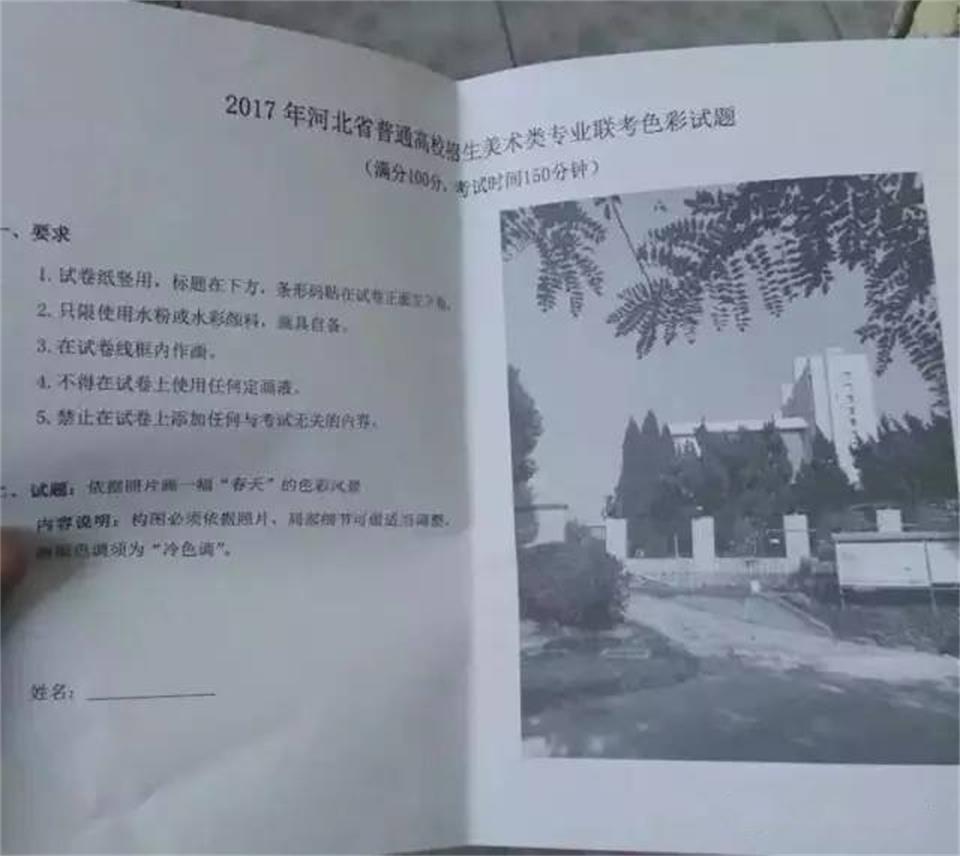 2017年河北美術(shù)聯(lián)考色彩考題